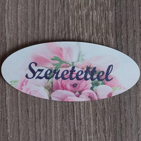 Szeretettel  szines ovál