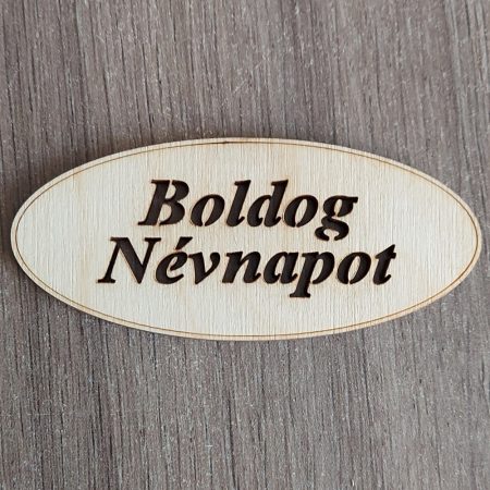 Boldog névnapot kivágott ovál