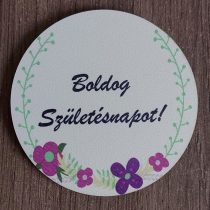 Boldog születésnapot lila virágos