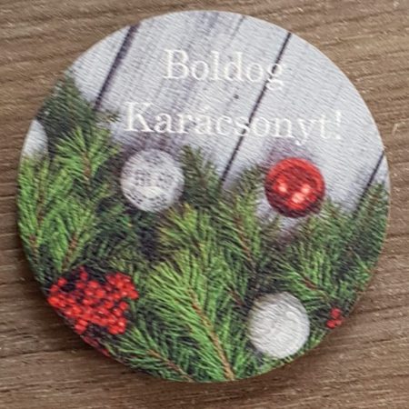 Boldog karácsonyt fenyős tallér